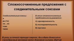 Tipi di connessioni subordinate in russo